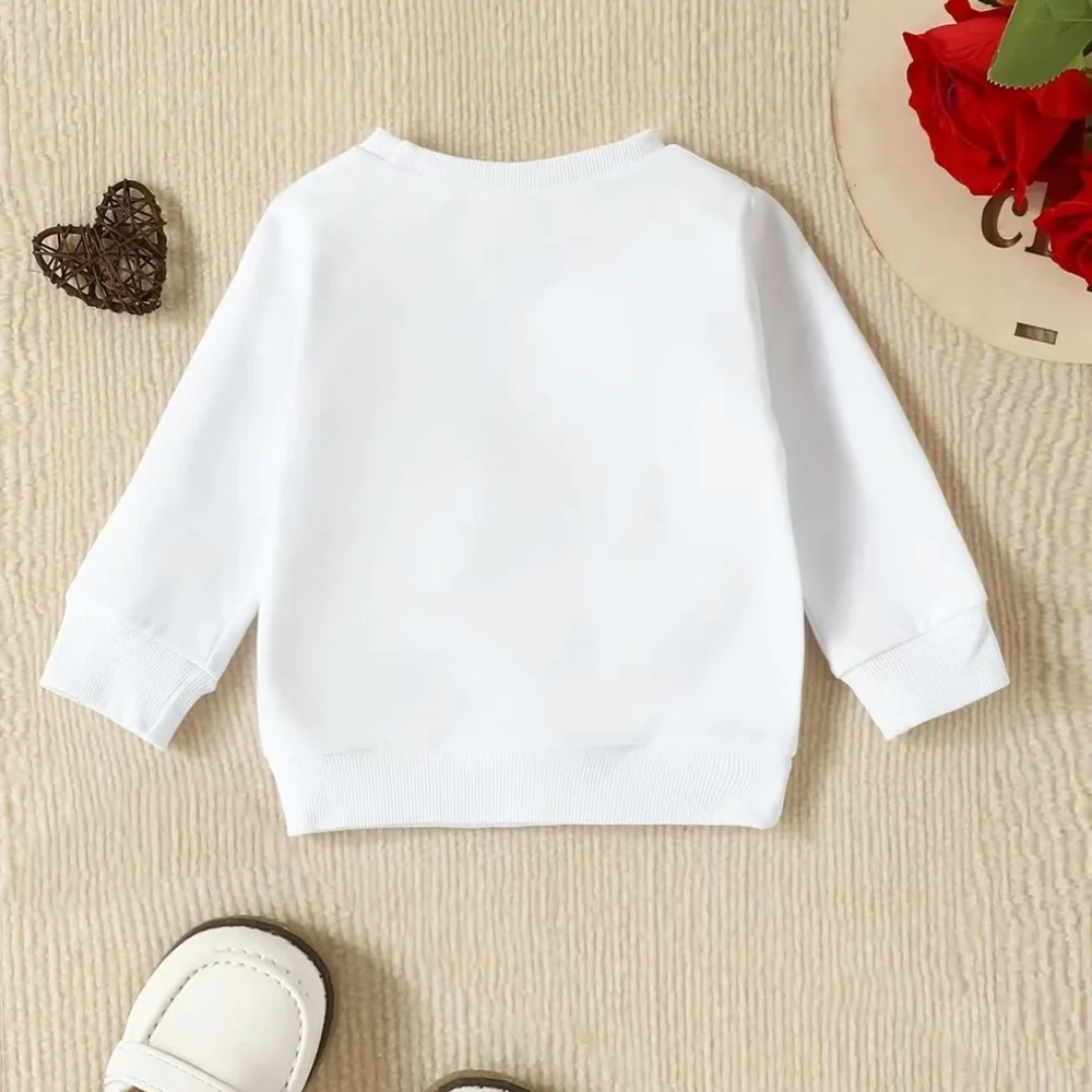 Boys white mommy is my Valentine Sweatshirt - Picture 5 of 7